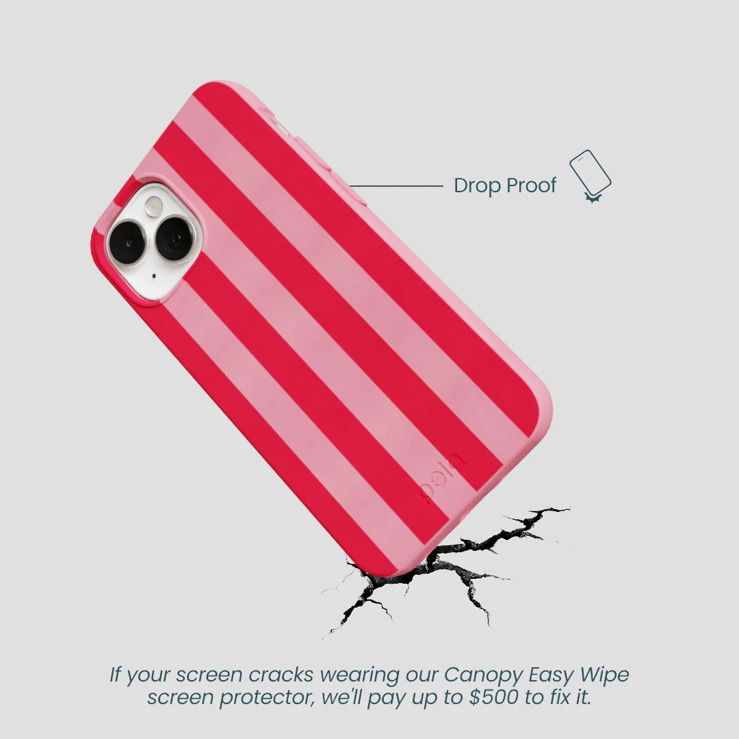 Bubblegum Pink Big Pink Stripes iPhone 13 Case - Image 5