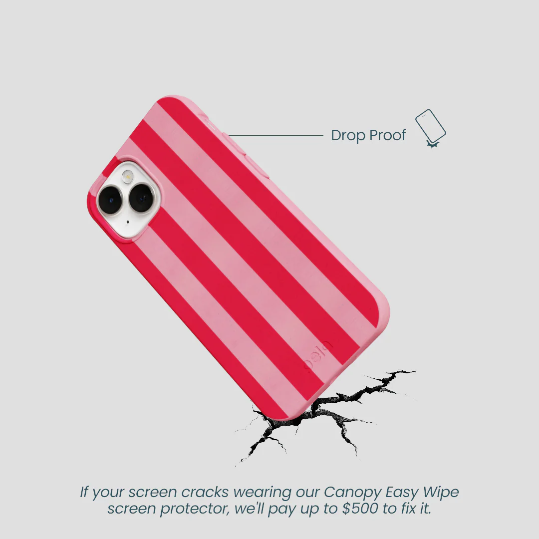 Bubblegum Pink Big Pink Stripes iPhone 13 Mini Case - Image 5