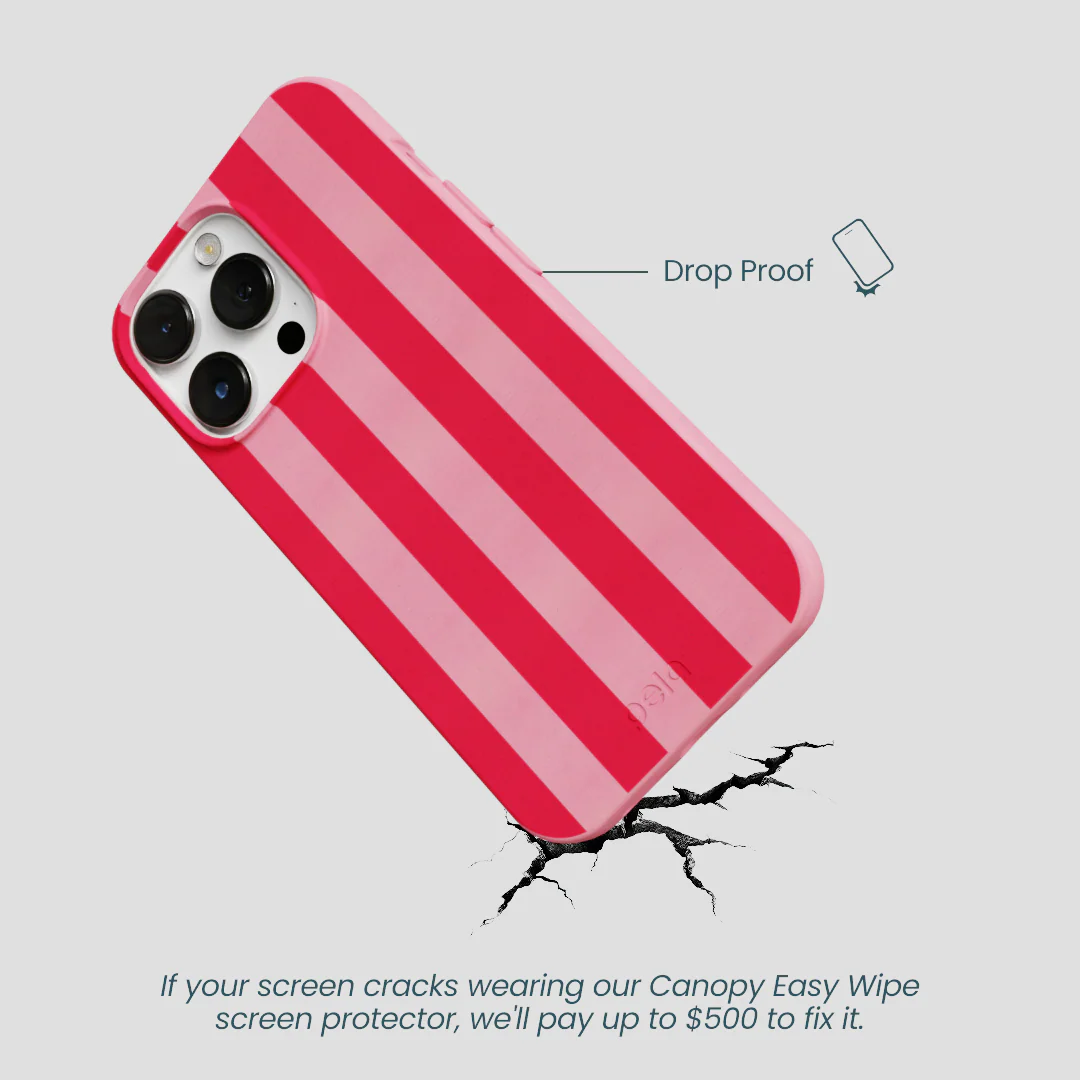 Bubblegum Pink Big Pink Stripes iPhone 13 Pro Max Case - Image 5