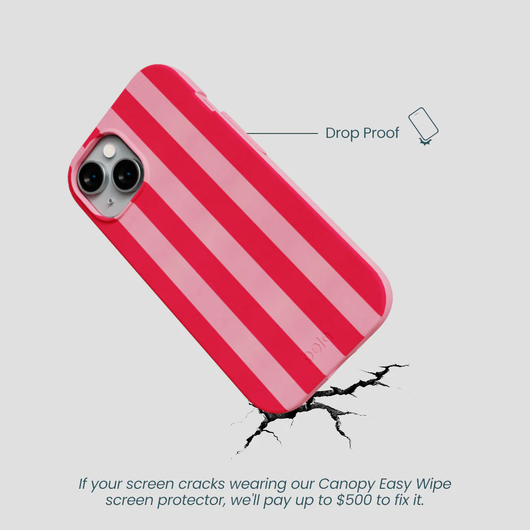 Bubblegum Pink Big Pink Stripes iPhone 14 Case - Image 5