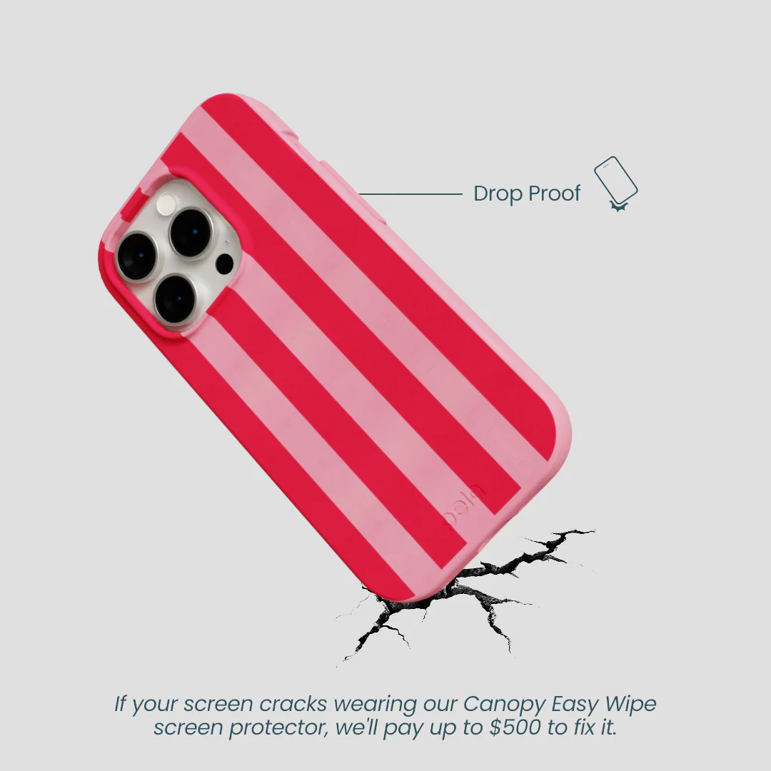 Bubblegum Pink Big Pink Stripes iPhone 14 Pro Case - Image 5