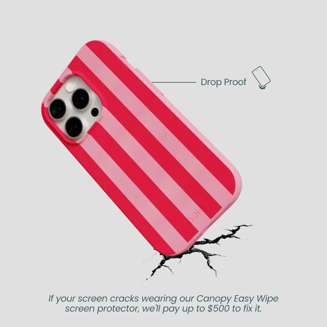 Bubblegum Pink Big Pink Stripes iPhone 15 Pro Case - Image 5