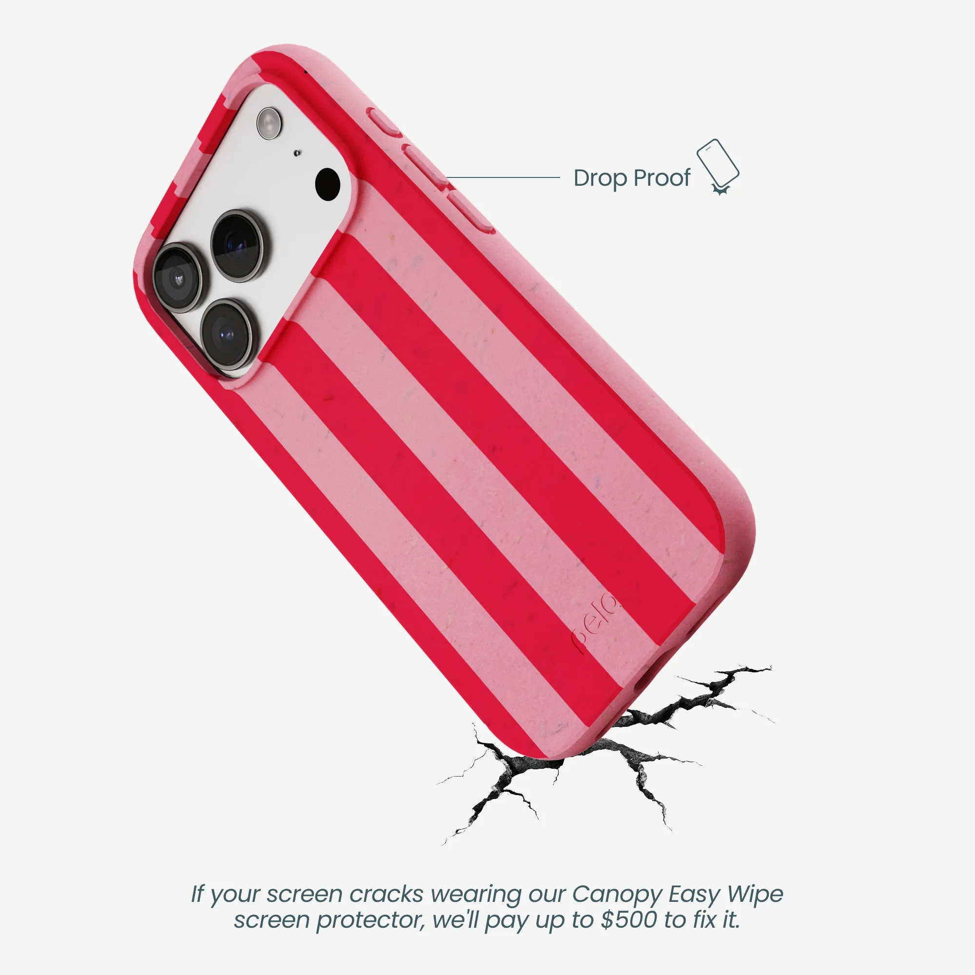 Bubblegum Pink Big Pink Stripes iPhone 17 Pro Case - Image 5