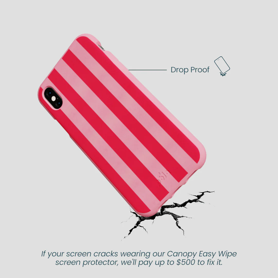 Bubblegum Pink Big Pink Stripes iPhone XR Case - Image 5