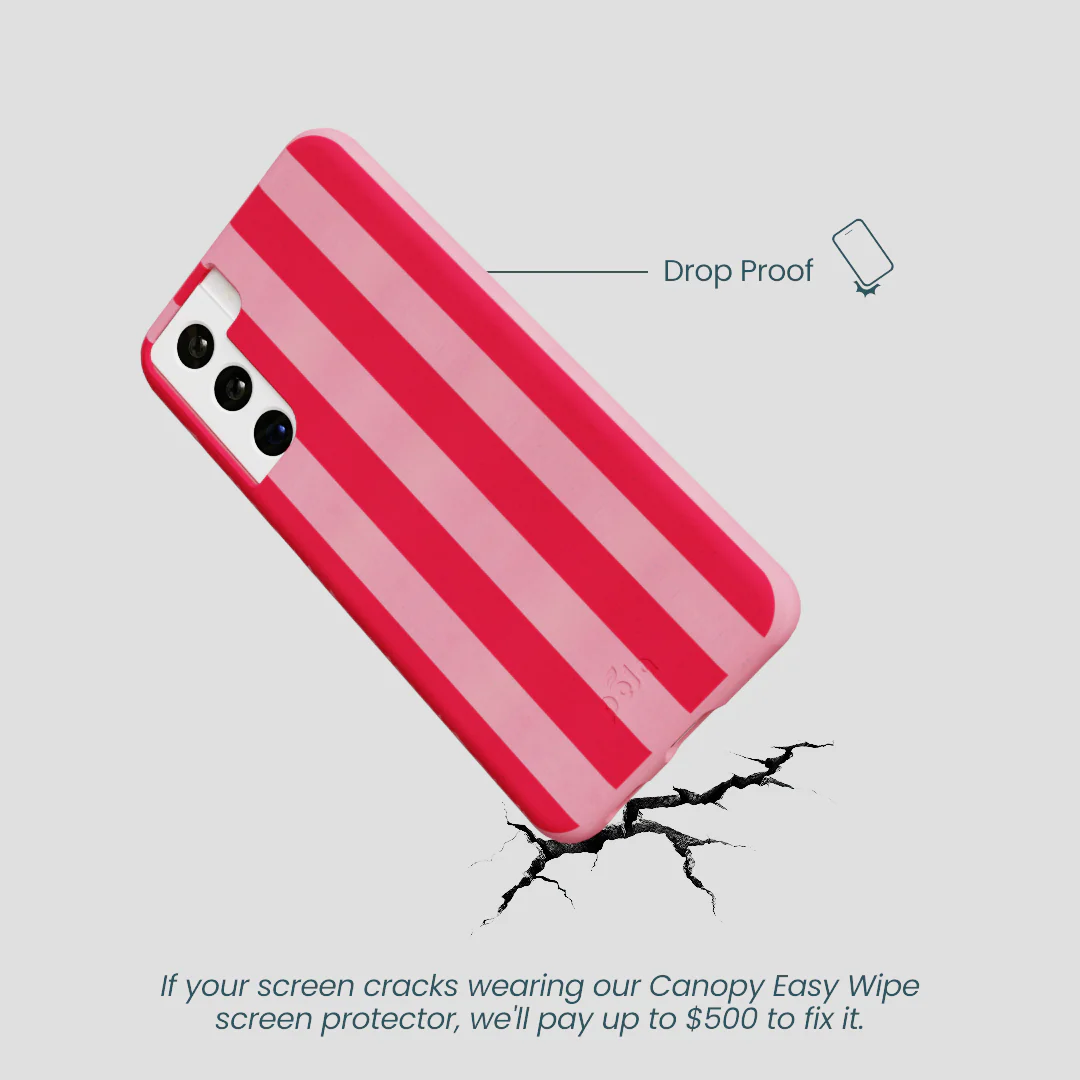 Bubblegum Pink Big Pink Stripes Samsung Galaxy S21 Case - Image 5