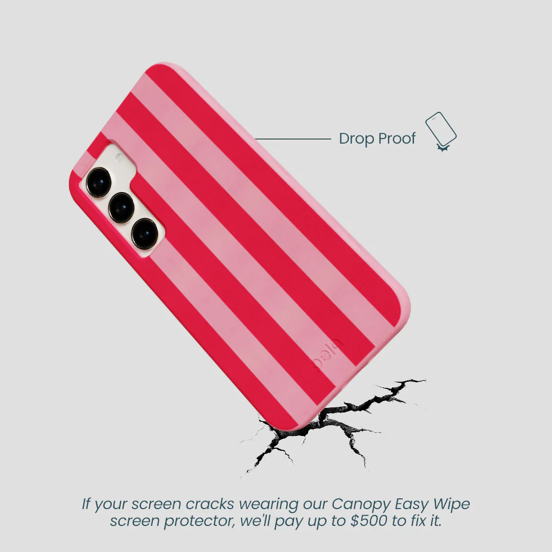 Bubblegum Pink Big Pink Stripes Samsung Galaxy S24 Case - Image 5