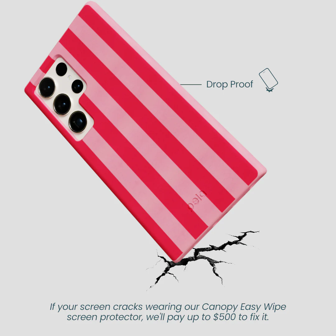 Bubblegum Pink Big Pink Stripes Samsung Galaxy S24 Ultra Case - Image 5