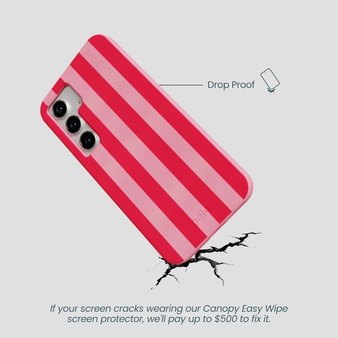 Bubblegum Pink Big Pink Stripes Samsung Galaxy S25 Case - Image 5