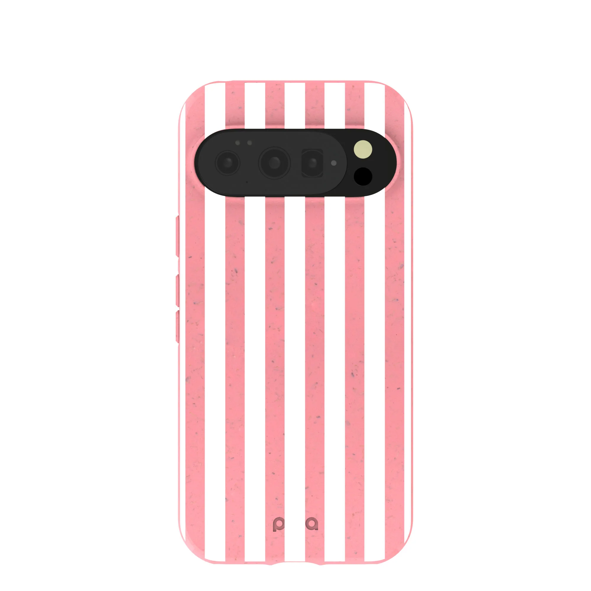 Bubblegum Pink Blush White Stripes Google Pixel 10/10 Pro Case