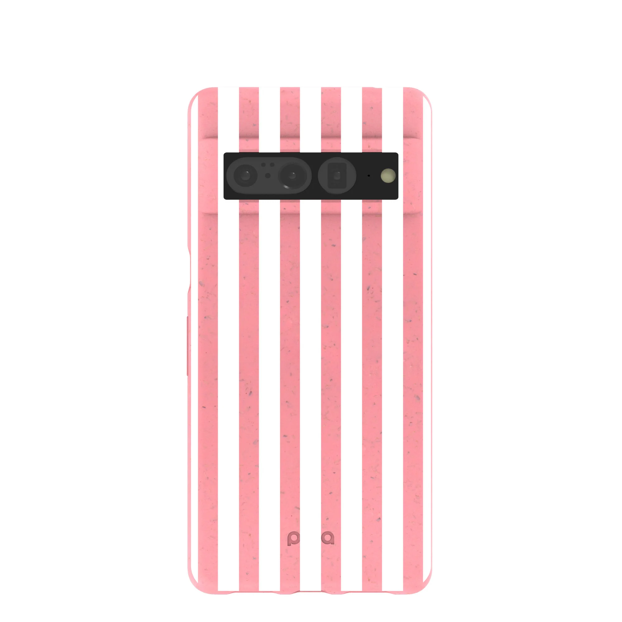 Bubblegum Pink Blush White Stripes Google Pixel 7 Pro Case