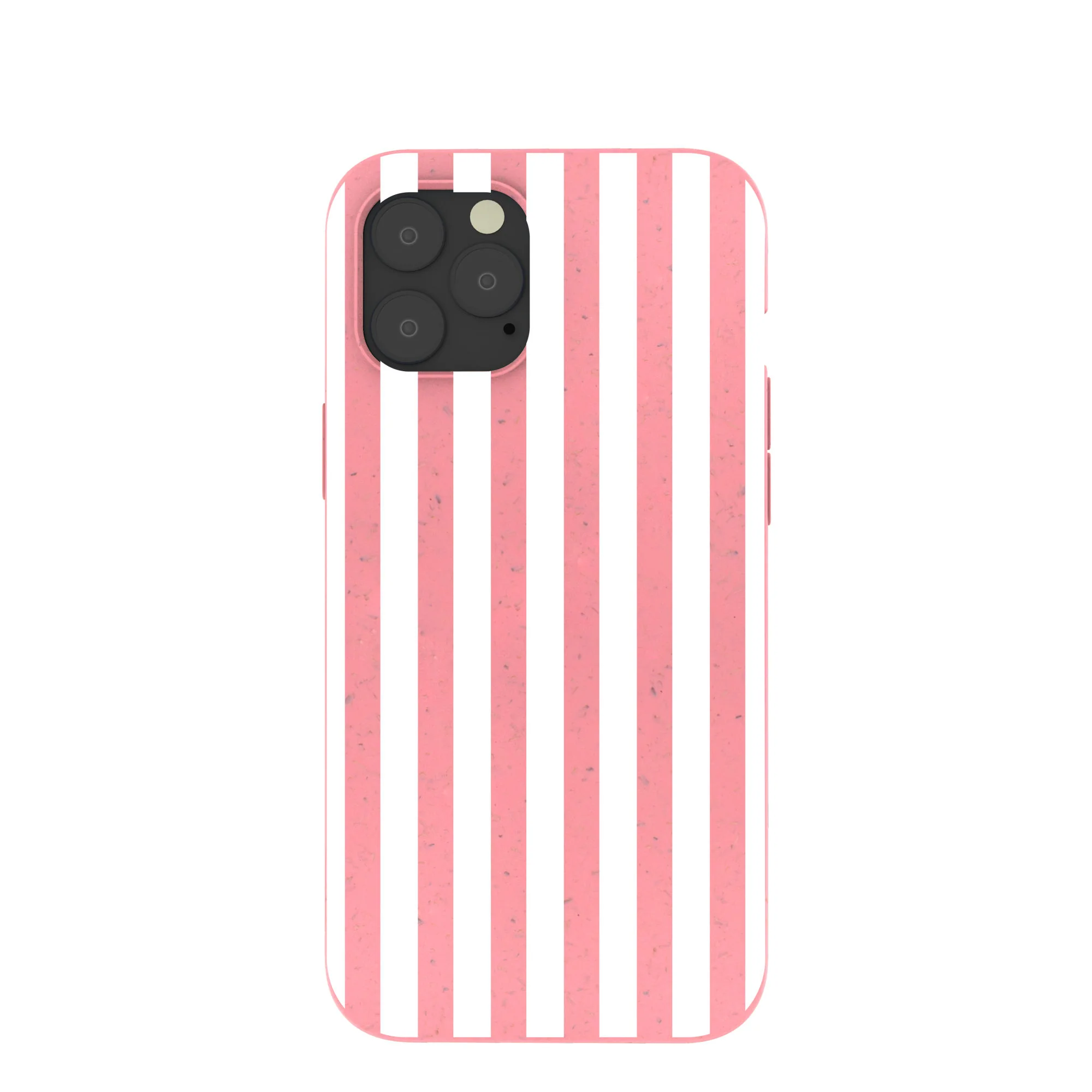 Bubblegum Pink Blush White Stripes iPhone 12 Pro Max Case