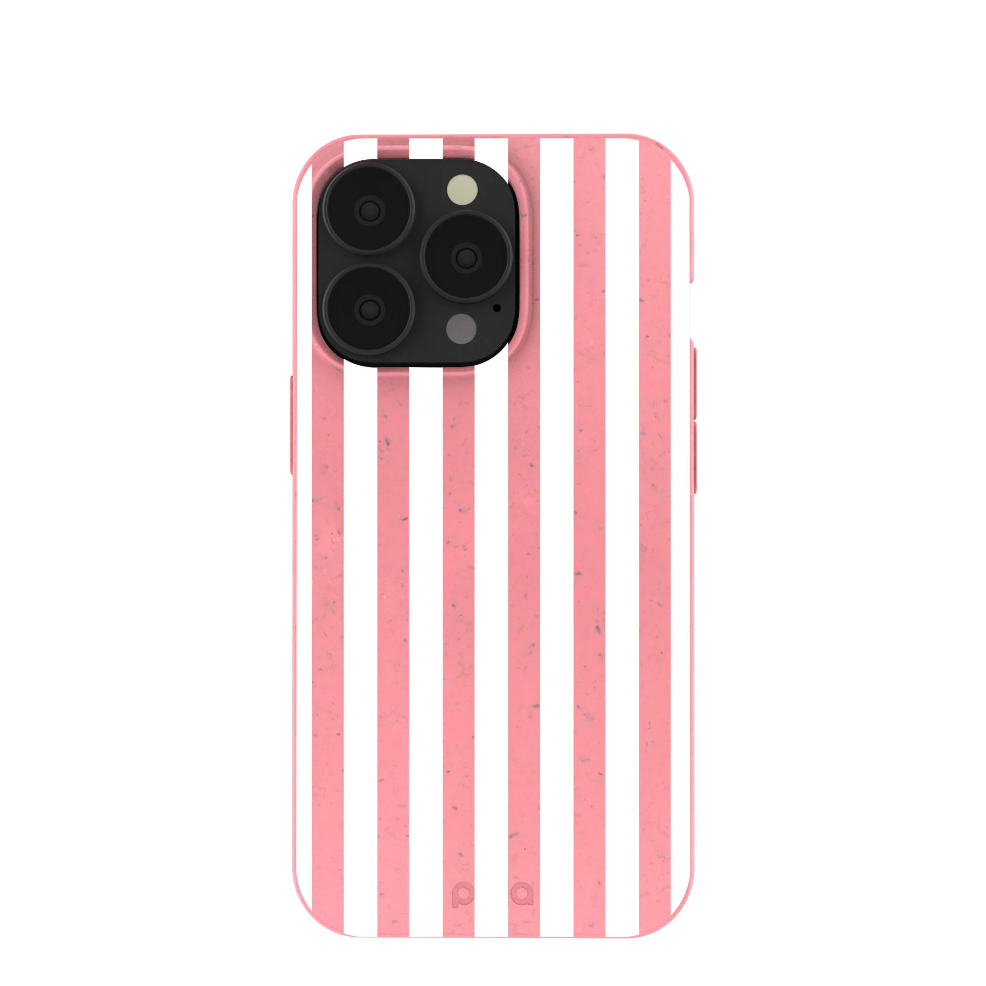 Bubblegum Pink Blush White Stripes iPhone 13 Pro Case