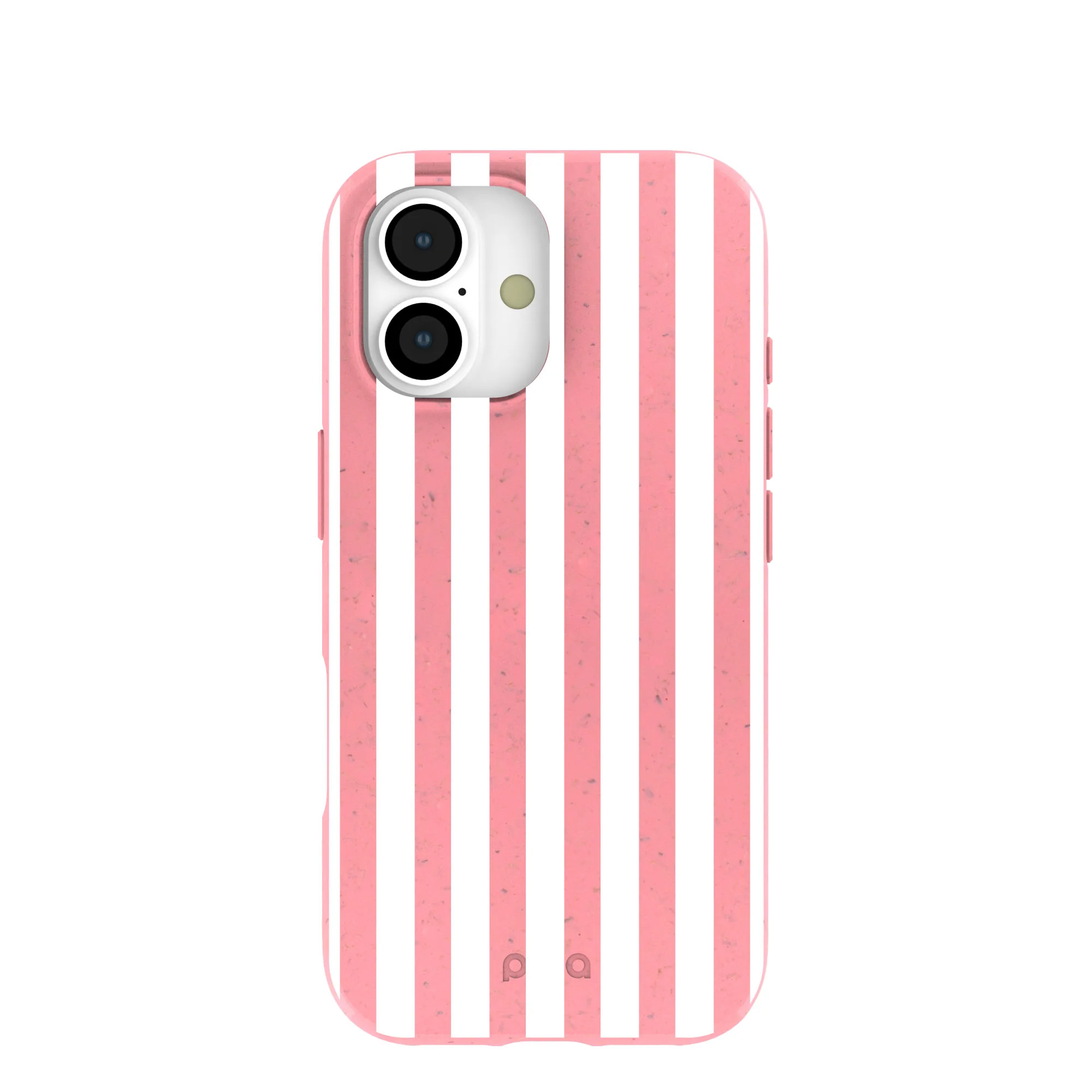 Bubblegum Pink Blush White Stripes iPhone 17 Case