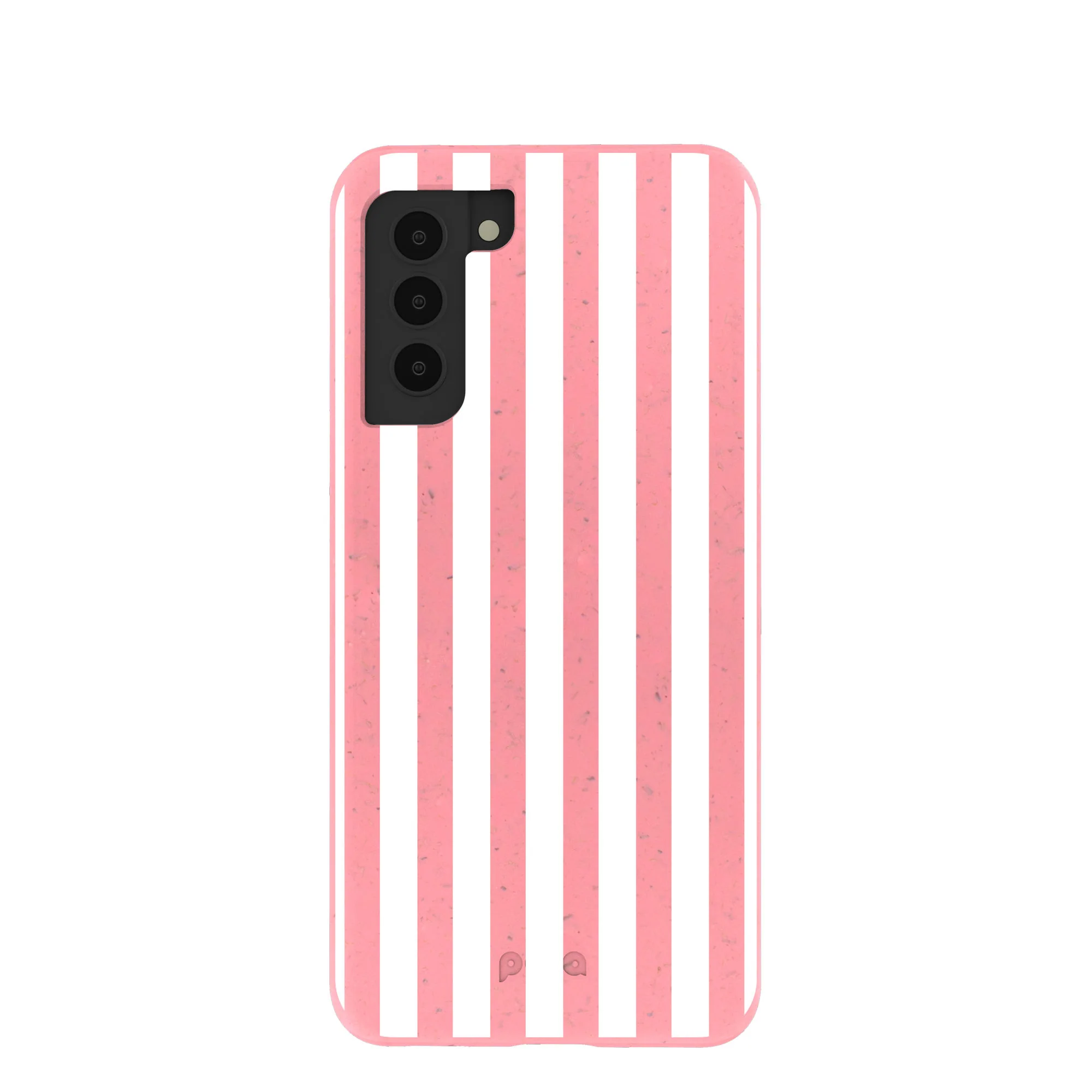 Bubblegum Pink Blush White Stripes Samsung Galaxy S21 Case