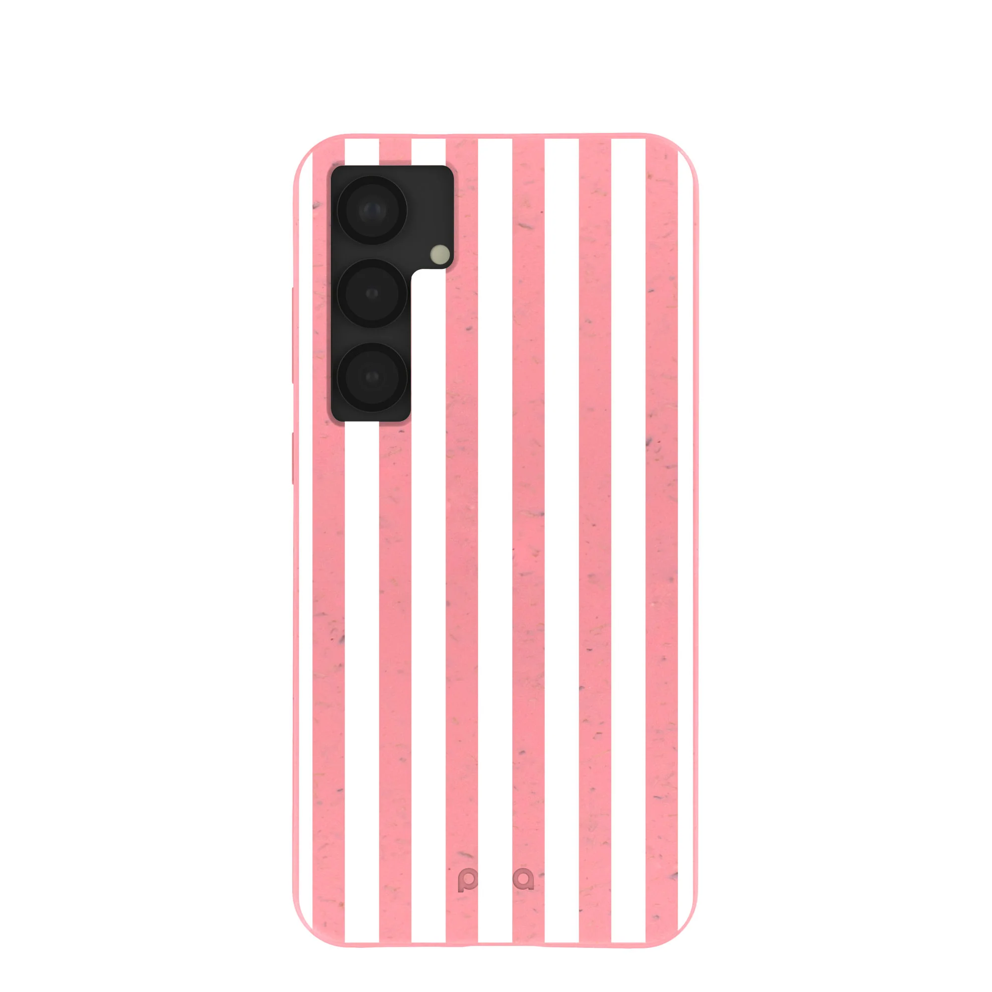 Bubblegum Pink Blush White Stripes Samsung Galaxy S25+(Plus) Case
