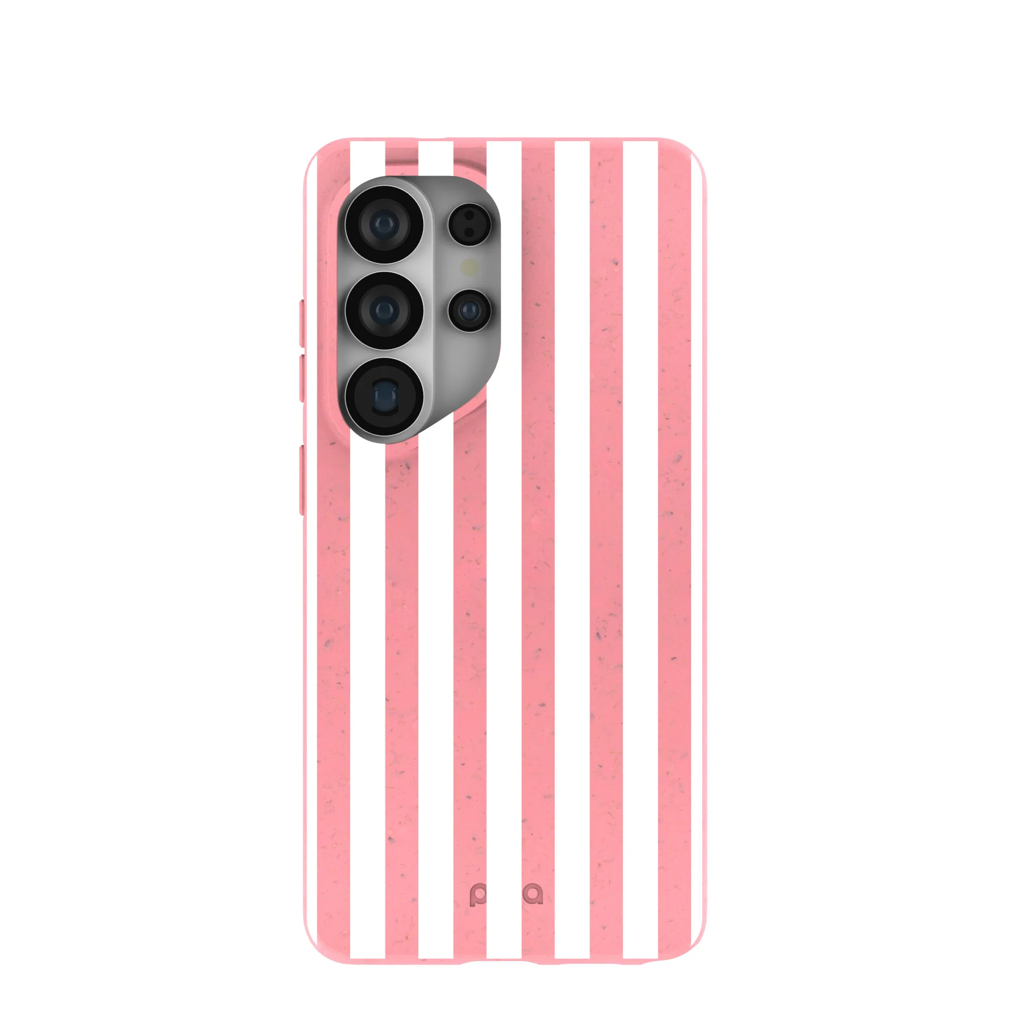 Bubblegum Pink Blush White Stripes Samsung Galaxy S26 Ultra Case