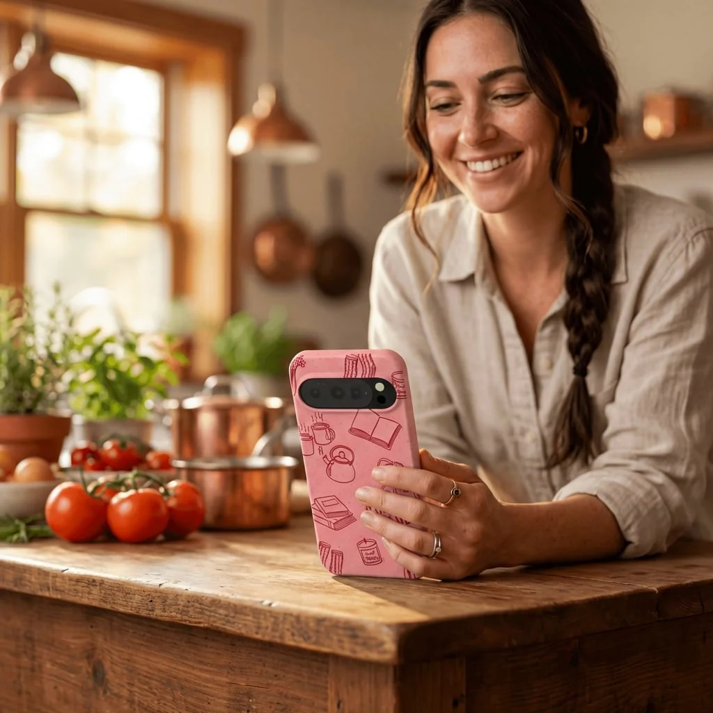 Bubblegum Pink Book Club Google Pixel 10/10 Pro Case - Image 2