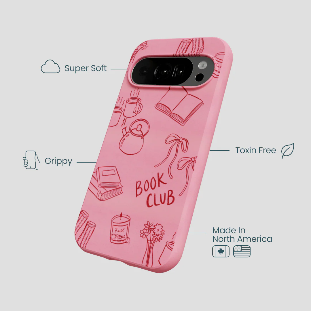 Bubblegum Pink Book Club Google Pixel 10/10 Pro Case - Image 4