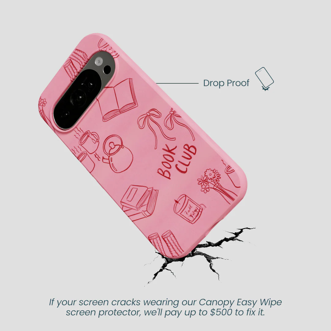 Bubblegum Pink Book Club Google Pixel 10/10 Pro Case - Image 5