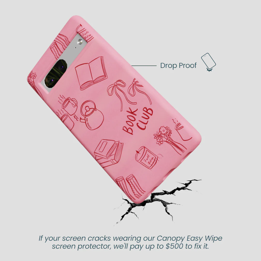Bubblegum Pink Book Club Google Pixel 7 Case - Image 5