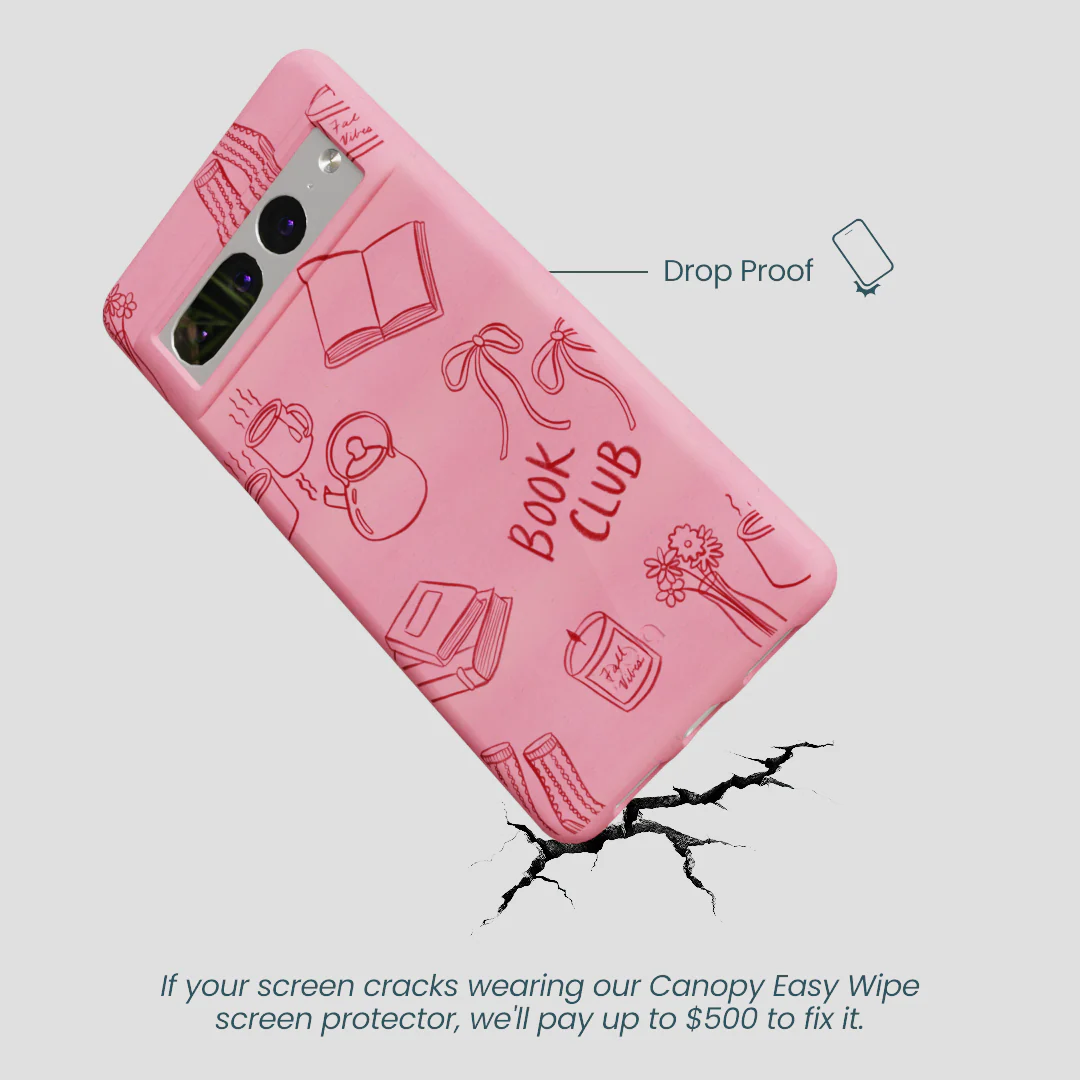 Bubblegum Pink Book Club Google Pixel 7 Pro Case - Image 5
