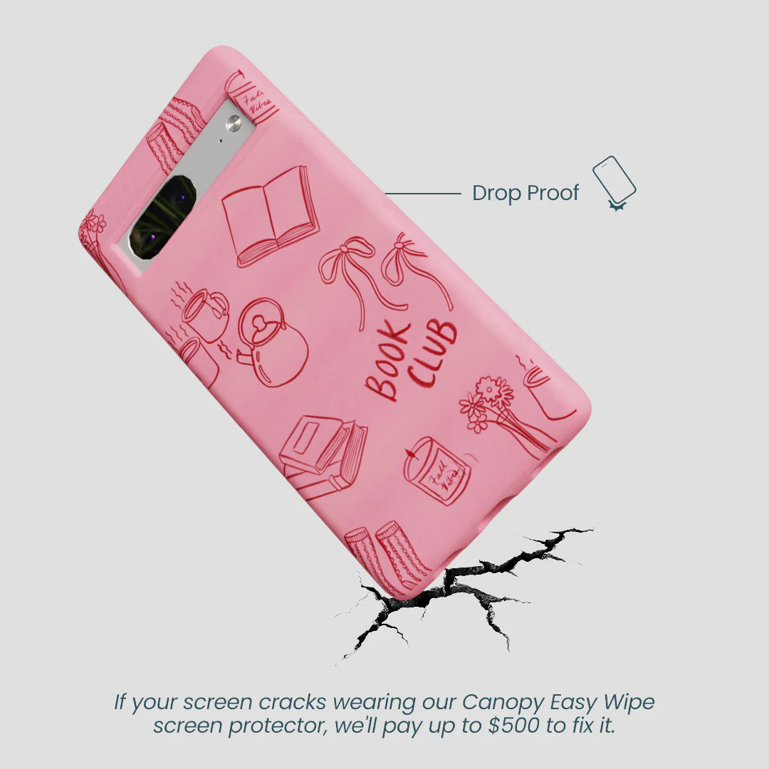 Bubblegum Pink Book Club Google Pixel 7a Case - Image 5
