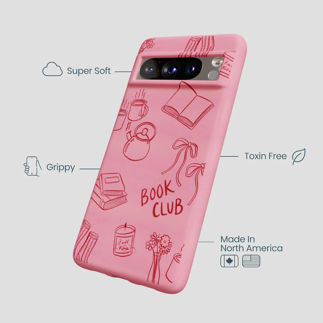 Bubblegum Pink Book Club Google Pixel 8 Pro Case - Image 4