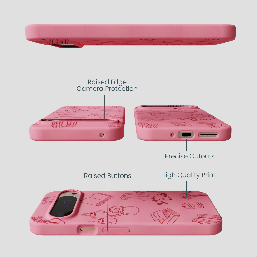 Bubblegum Pink Book Club Google Pixel 9 Pro XL Case - Image 3