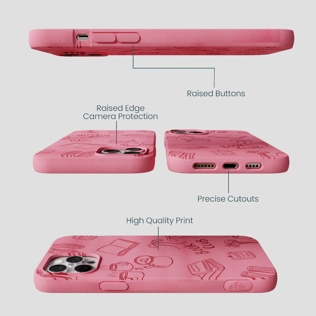 Bubblegum Pink Book Club iPhone 12 Pro Max Case - Image 3