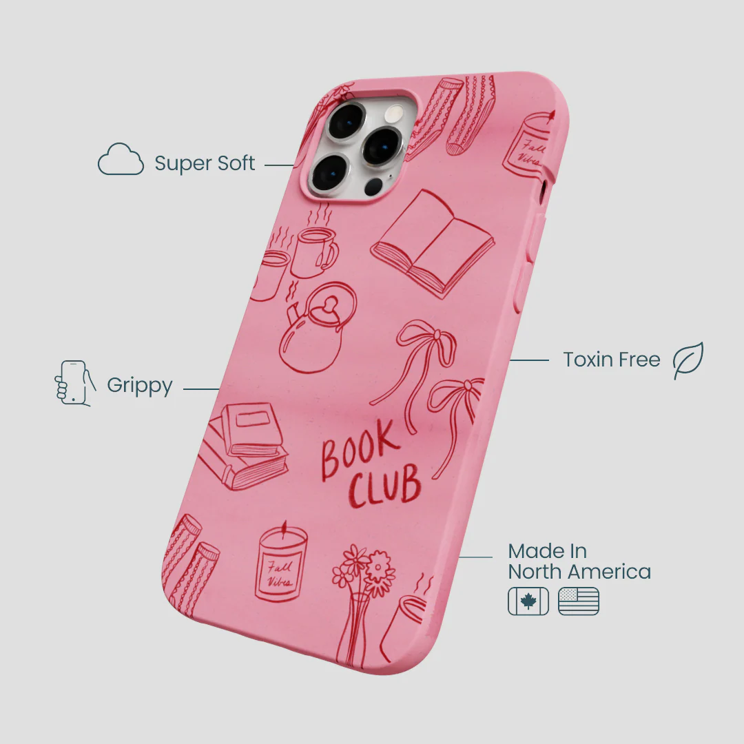 Bubblegum Pink Book Club iPhone 12 Pro Max Case - Image 4