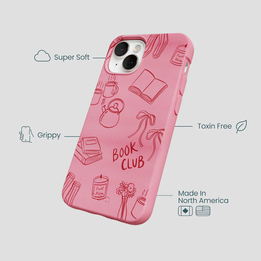 Bubblegum Pink Book Club iPhone 13 Case - Image 4