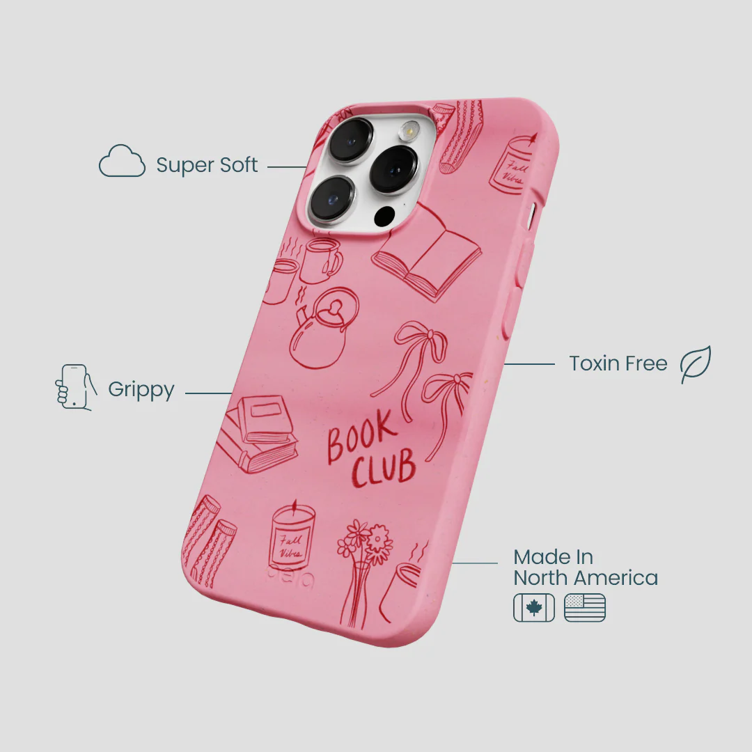 Bubblegum Pink Book Club iPhone 13 Pro Case - Image 4