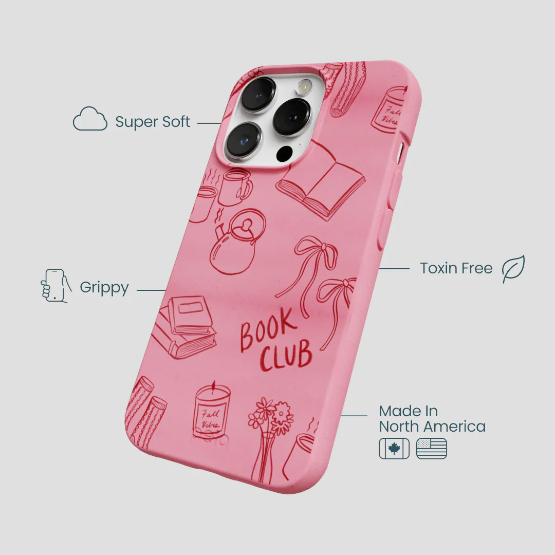 Bubblegum Pink Book Club iPhone 13 Pro Max Case - Image 4