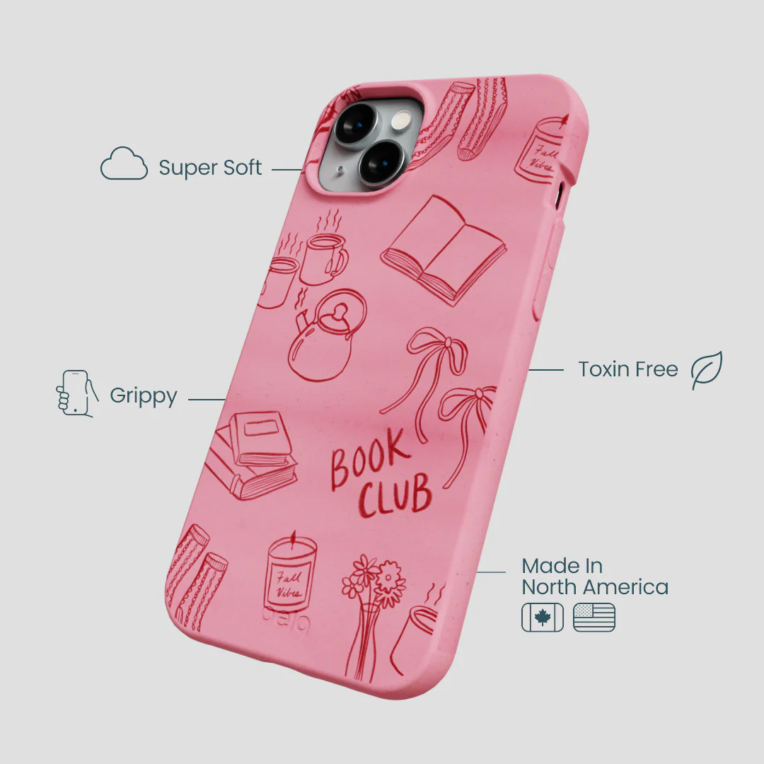 Bubblegum Pink Book Club iPhone 15 Plus Case - Image 4
