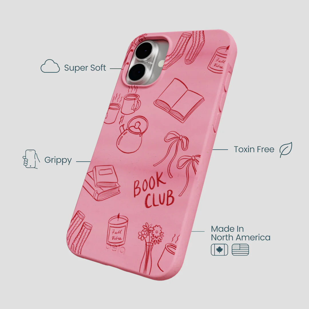 Bubblegum Pink Book Club iPhone 16 Plus Case - Image 4