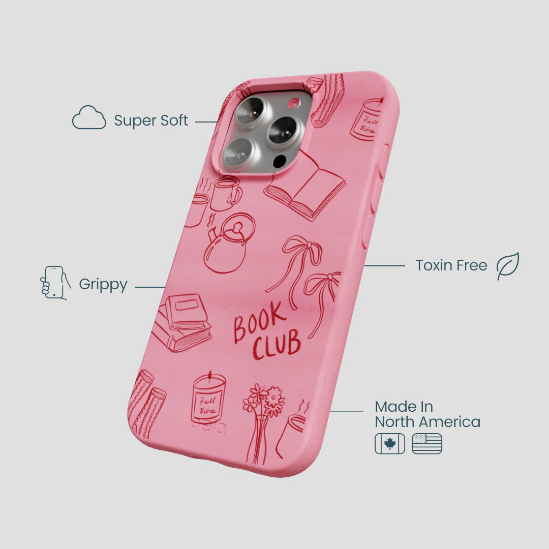Bubblegum Pink Book Club iPhone 16 Pro Case - Image 4