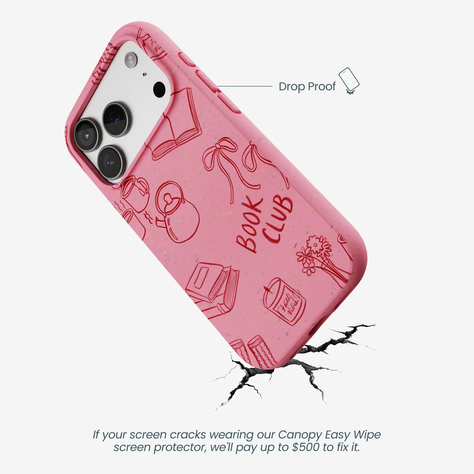 Bubblegum Pink Book Club iPhone 17 Pro Case - Image 5
