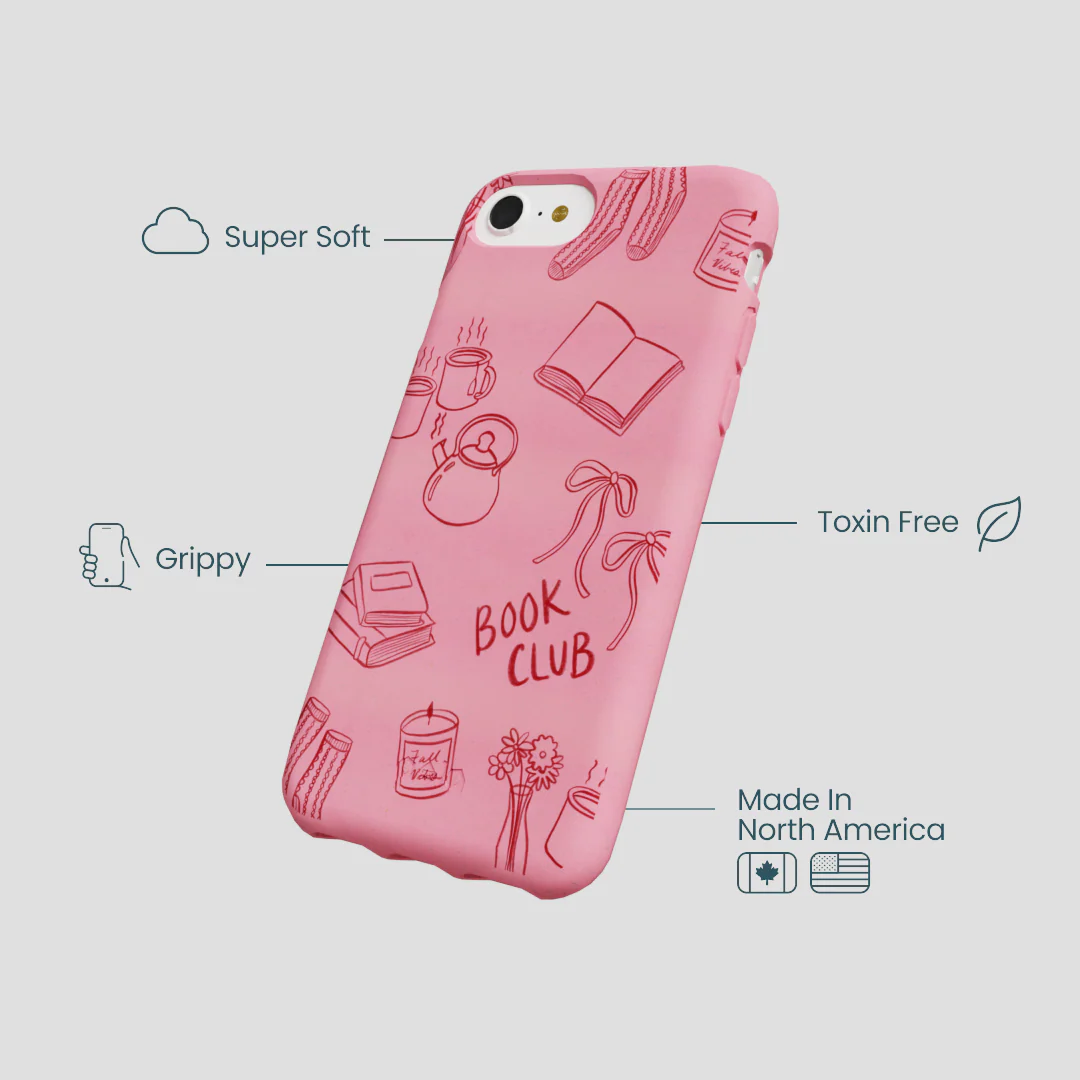 Bubblegum Pink Book Club iPhone 6/6s/7/8/SE Case - Image 4