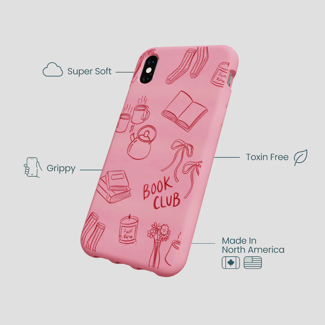 Bubblegum Pink Book Club iPhone XR Case - Image 4