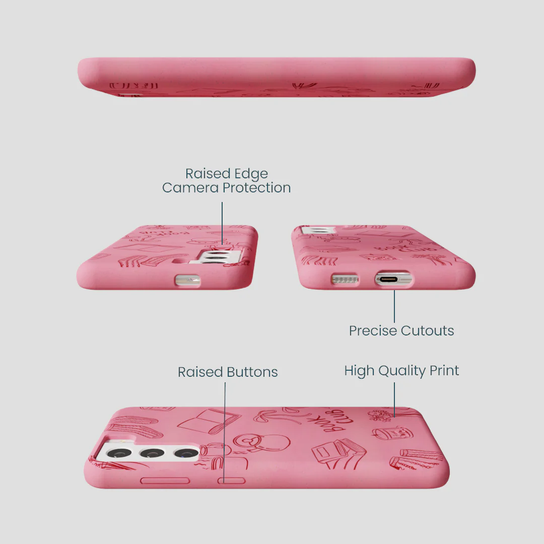 Bubblegum Pink Book Club Samsung Galaxy S21 Case - Image 3