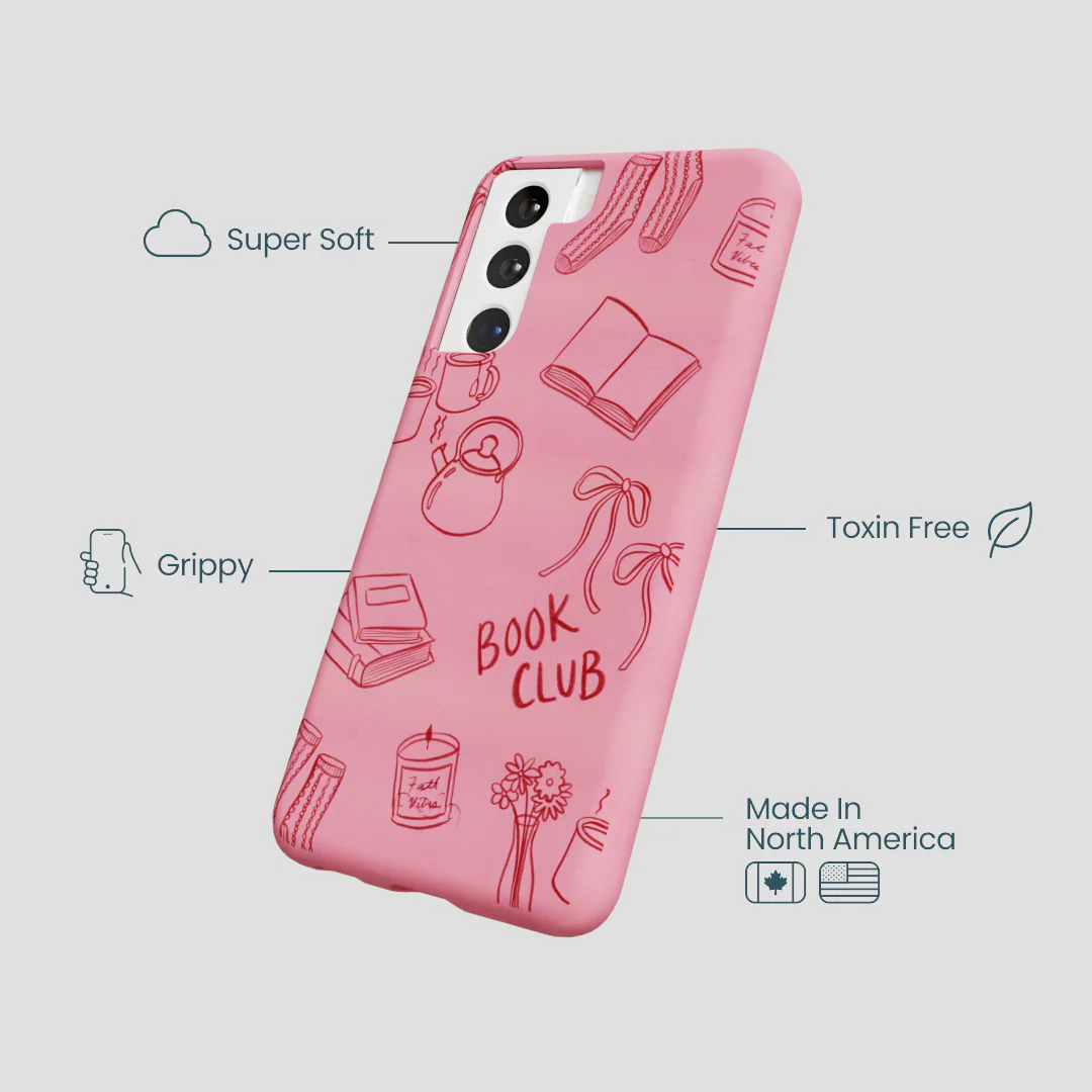 Bubblegum Pink Book Club Samsung Galaxy S21 Case - Image 4