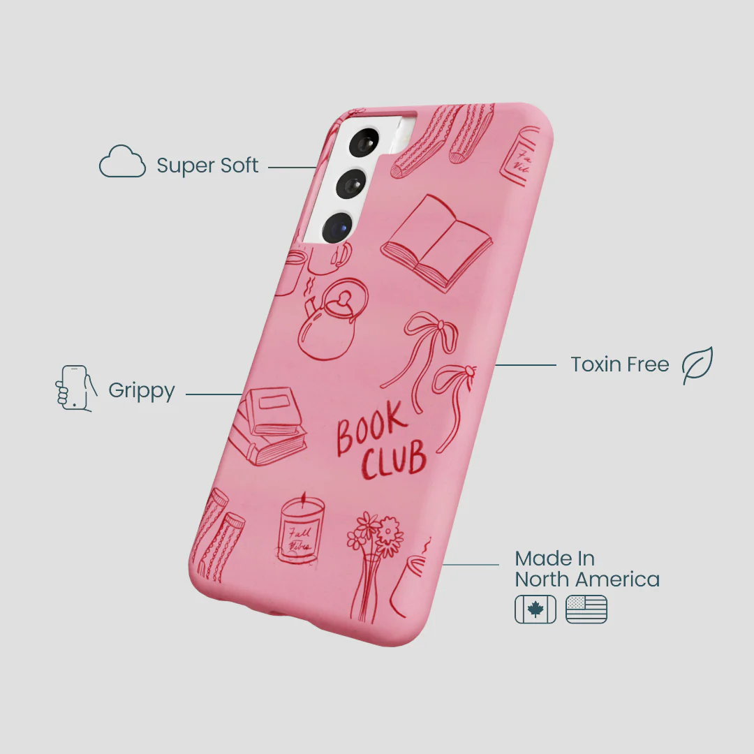 Bubblegum Pink Book Club Samsung Galaxy S22 Case - Image 4