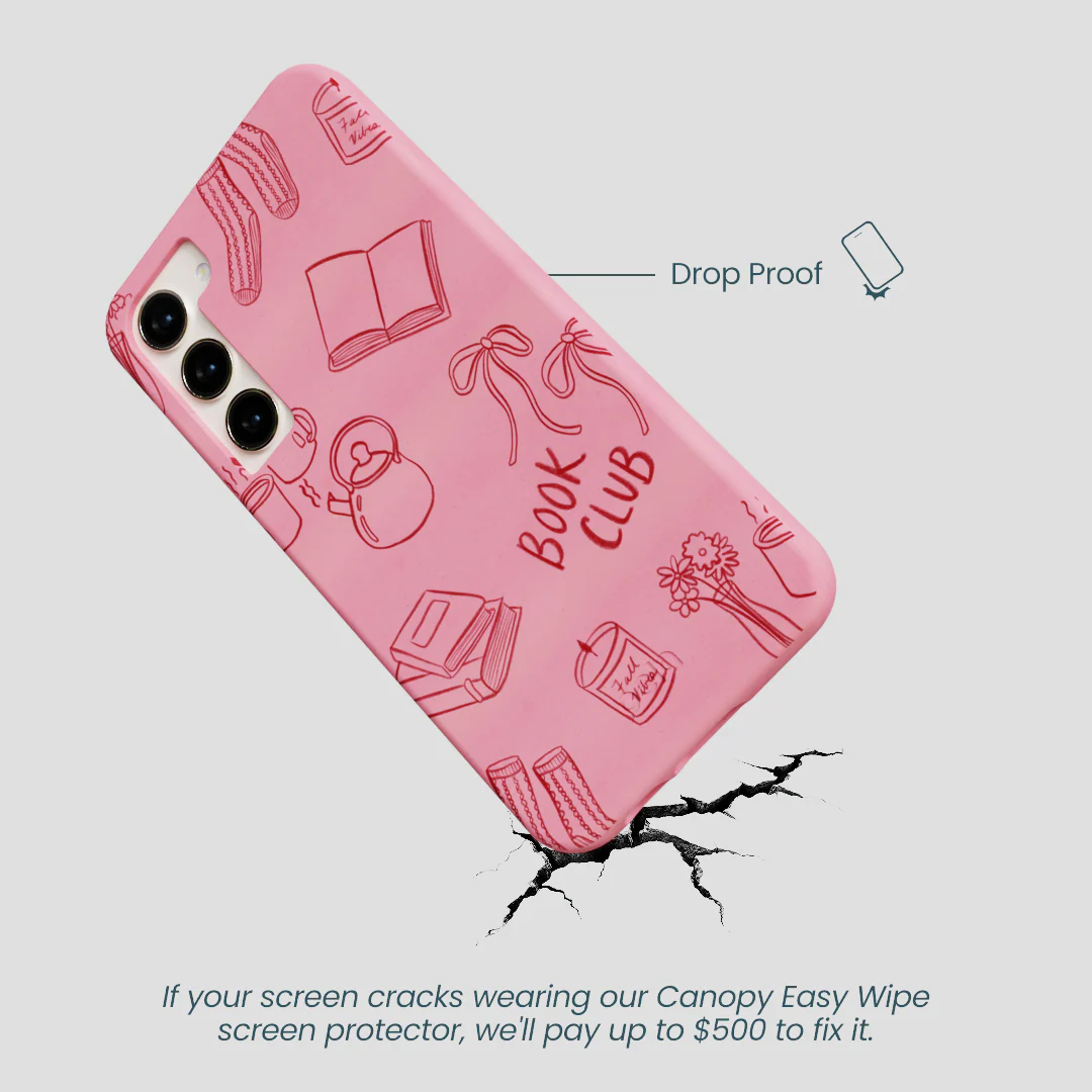 Bubblegum Pink Book Club Samsung Galaxy S24+(Plus) Case - Image 5