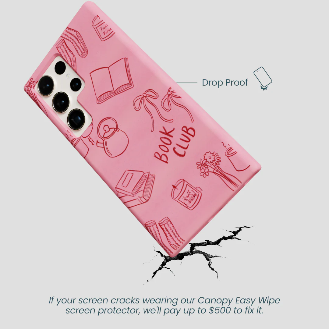 Bubblegum Pink Book Club Samsung Galaxy S24 Ultra Case - Image 5