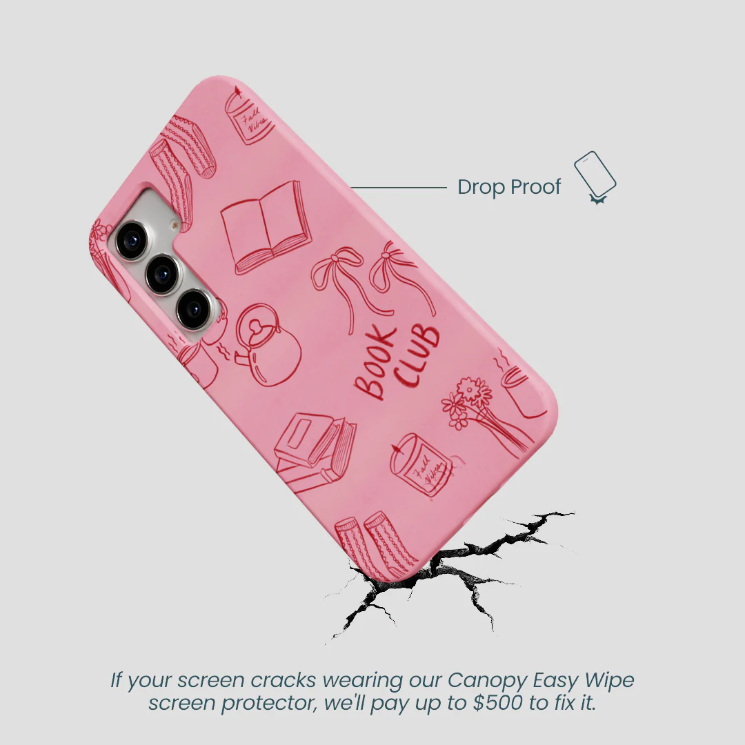 Bubblegum Pink Book Club Samsung Galaxy S25 Case - Image 5