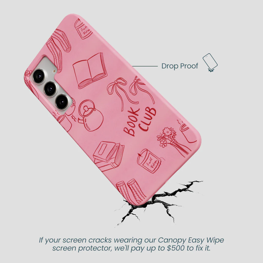 Bubblegum Pink Book Club Samsung Galaxy S25+(Plus) Case - Image 5