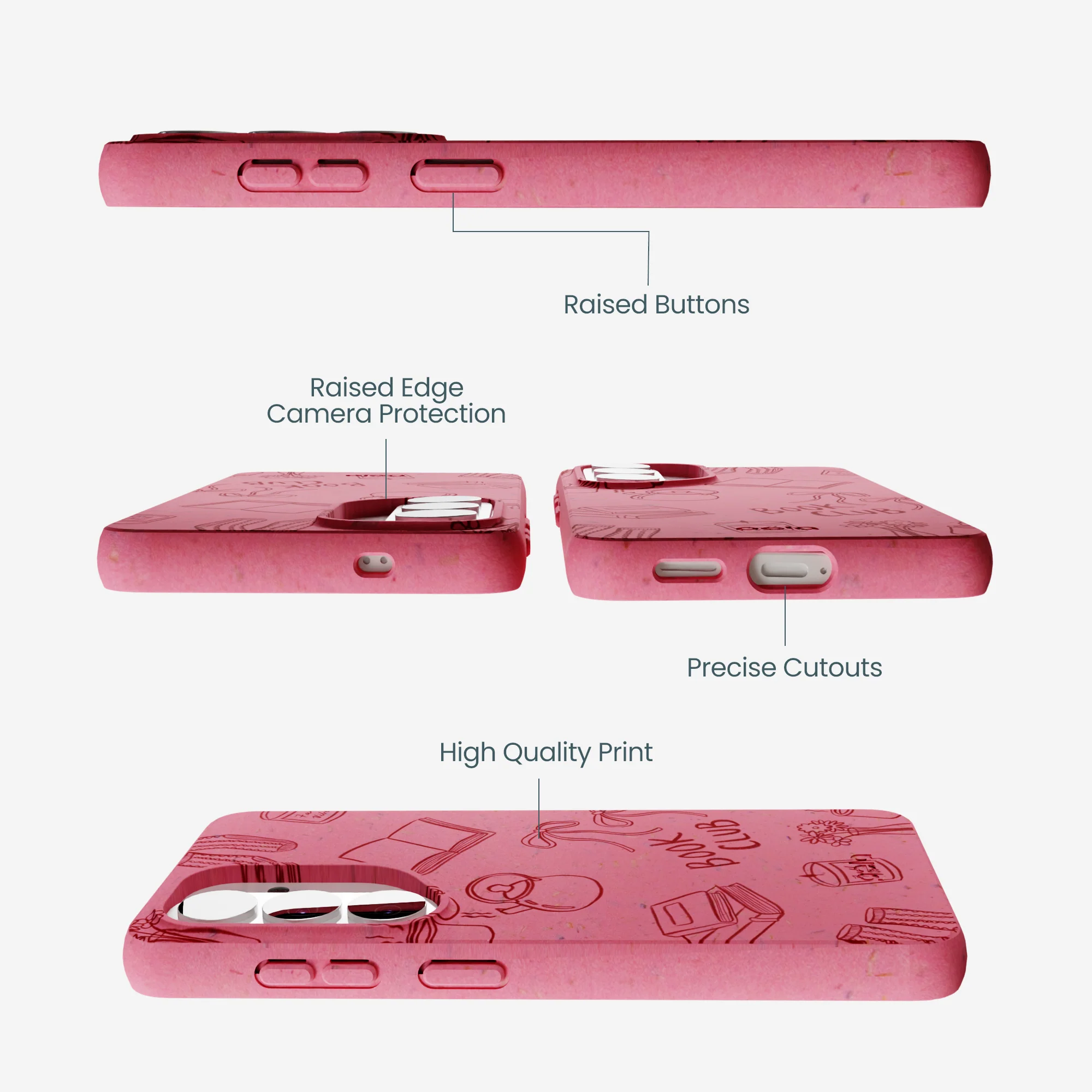 Bubblegum Pink Book Club Samsung Galaxy S26 Case - Image 3