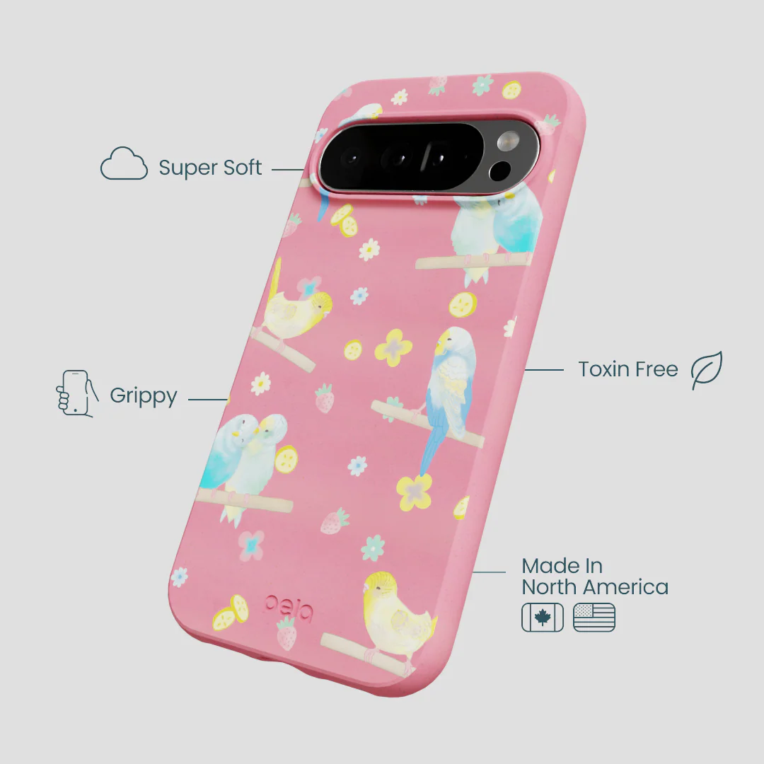 Bubblegum Pink Budgie Daydream Google Pixel 10 Pro XL Case - Image 4
