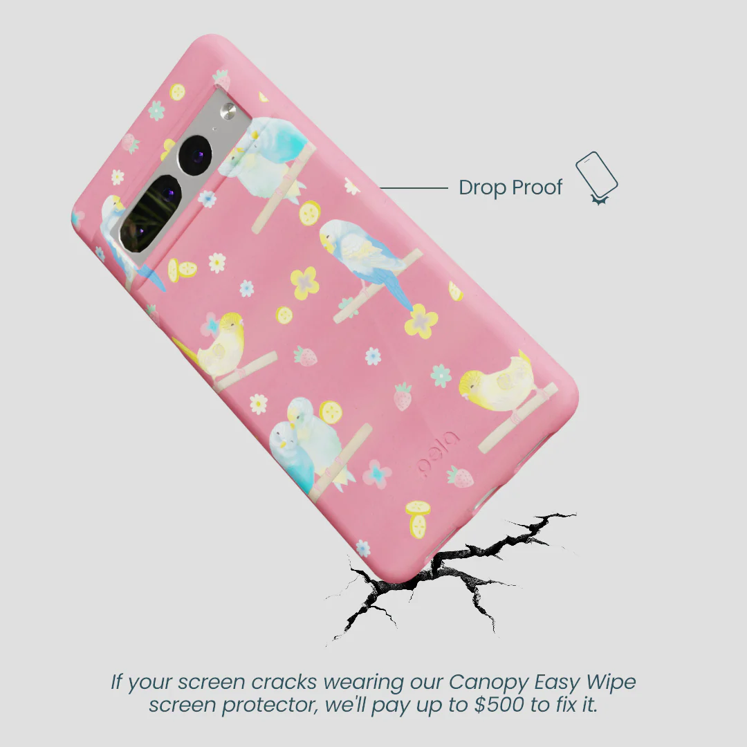 Bubblegum Pink Budgie Daydream Google Pixel 7 Pro Case - Image 5