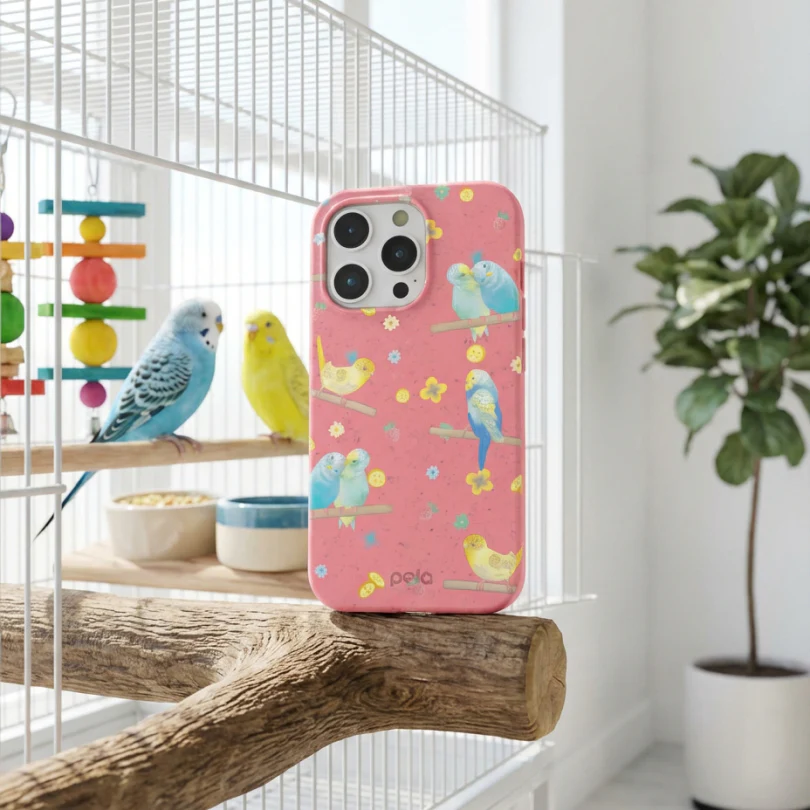 Bubblegum Pink Budgie Daydream Google Pixel 8a Case - Image 6